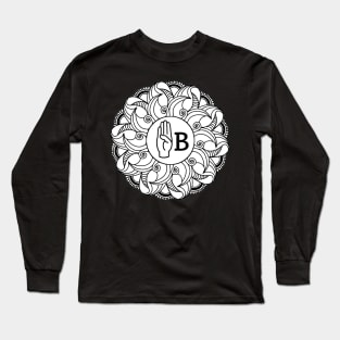 Letter B - ASL Langue des signes américaine - Mandala Long Sleeve T-Shirt